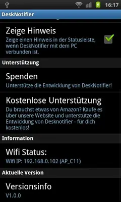 DeskNotifier android App screenshot 3